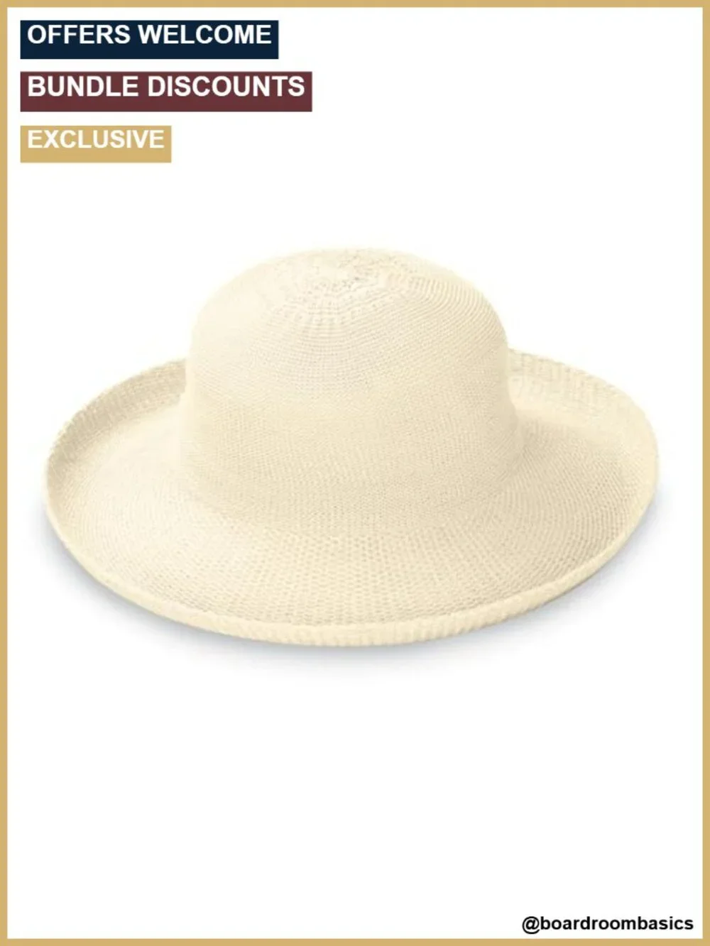 Women's Ultra-Lightweight Poly-Straw Sun Hat UPF 50+ Packable